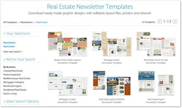 StockLayouts newsletter templates