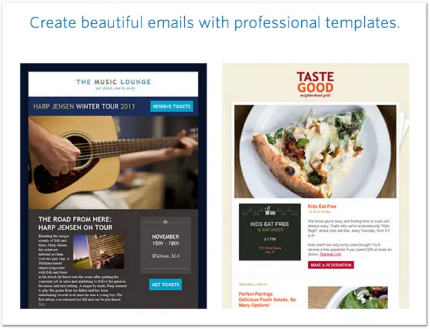 Constant Contact email marketing templates