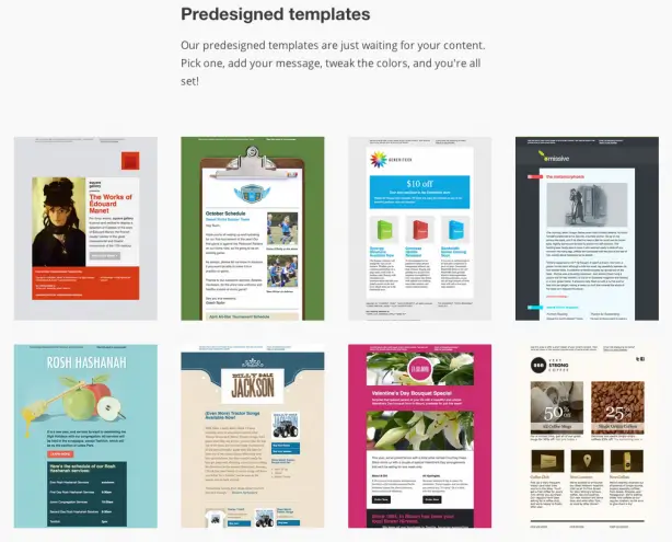 MailChimp email marketing templates