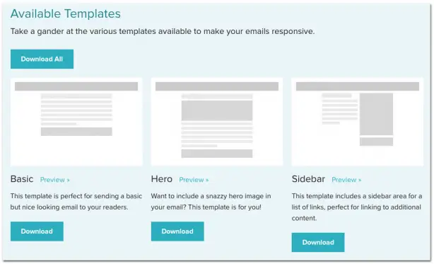 Zurb newsletter templates