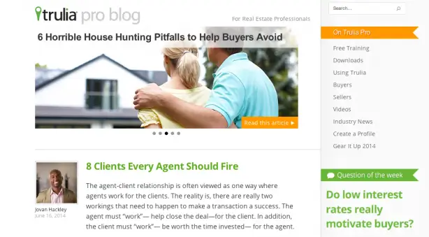 Trulia real estate blog