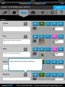 property inspection app for iPad