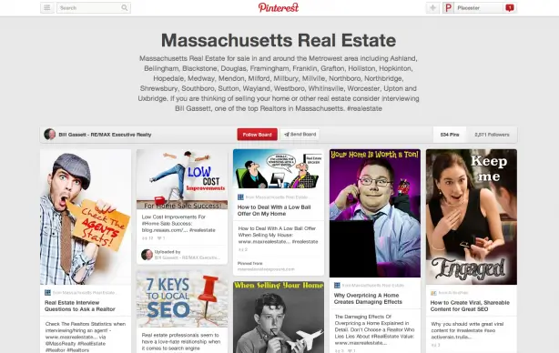 Real Estate Pinterest Pinboard