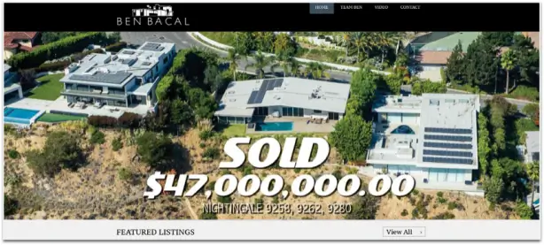 Ben Bacal real estate website