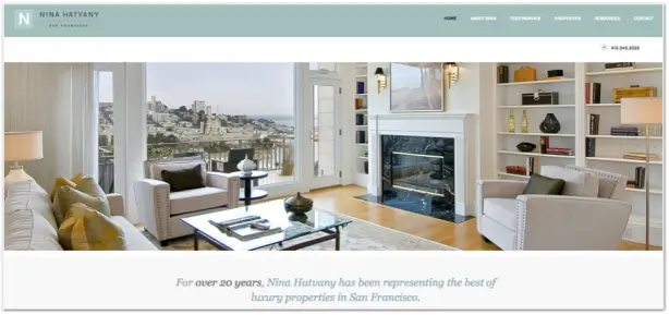 Nina Hatvany real estate website