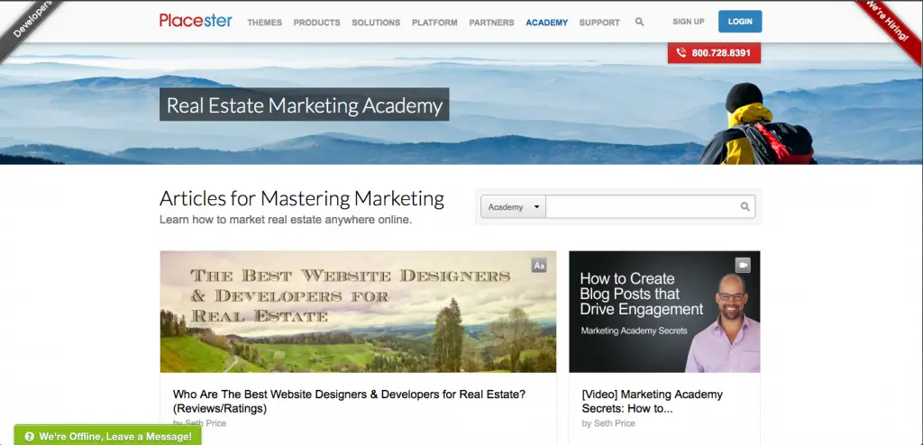 Real Estate Marketing Academy Page