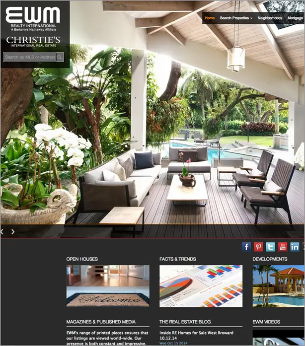 EWM Realty International real estate website design