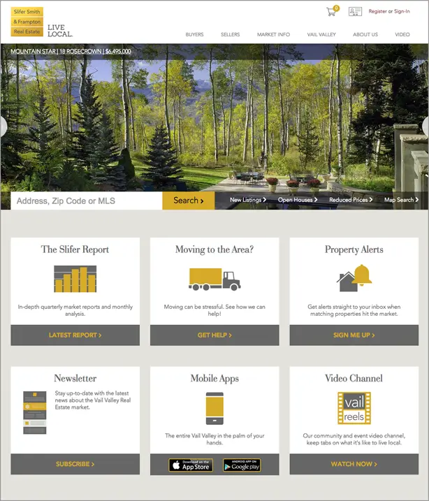 Slifer Smith Frampton real estate website design