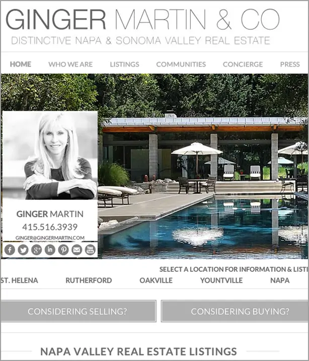 Ginger Martin real estate website design