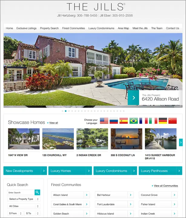 The Jills Hetzberg Eber real estate website design