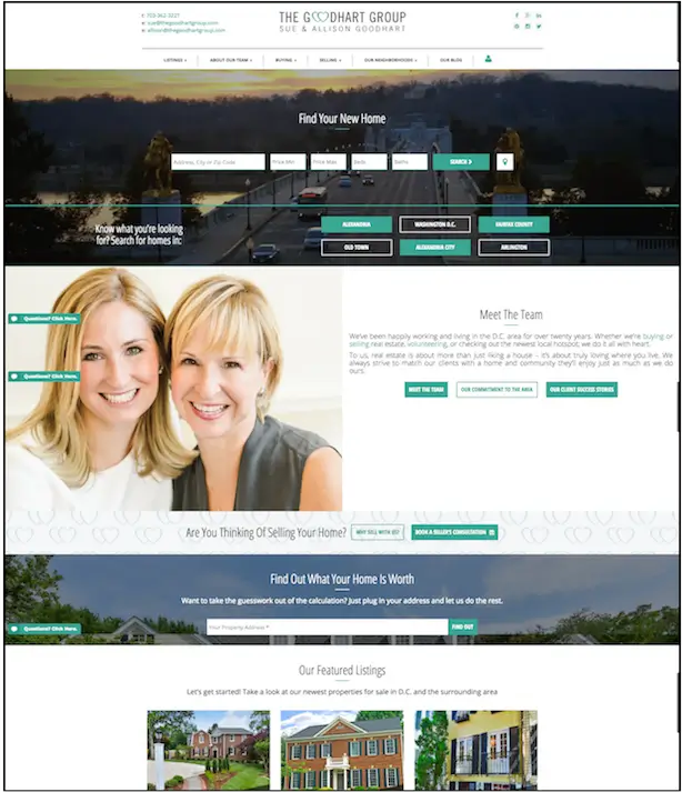 Placester real estate website Goodhart Group