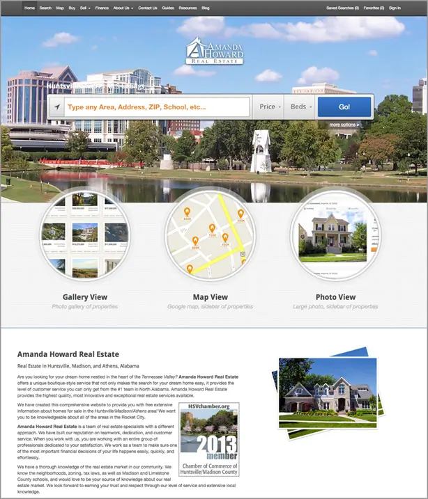 Amanda Howard Real Estate website design