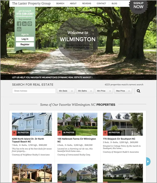 Lanier Group real estate website Placester