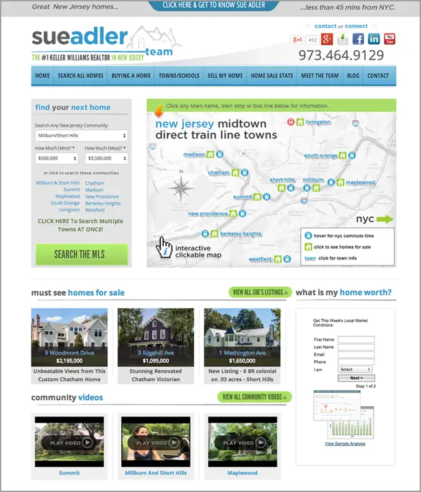 Sue Adler real estate website design