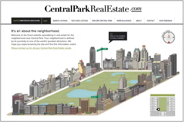 Central Park Real Estate website design