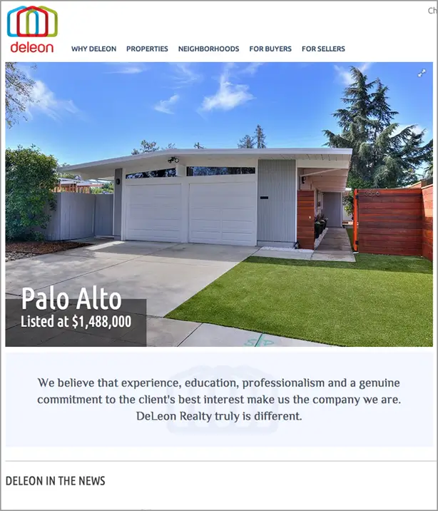 DeLeon Realty real estate website design