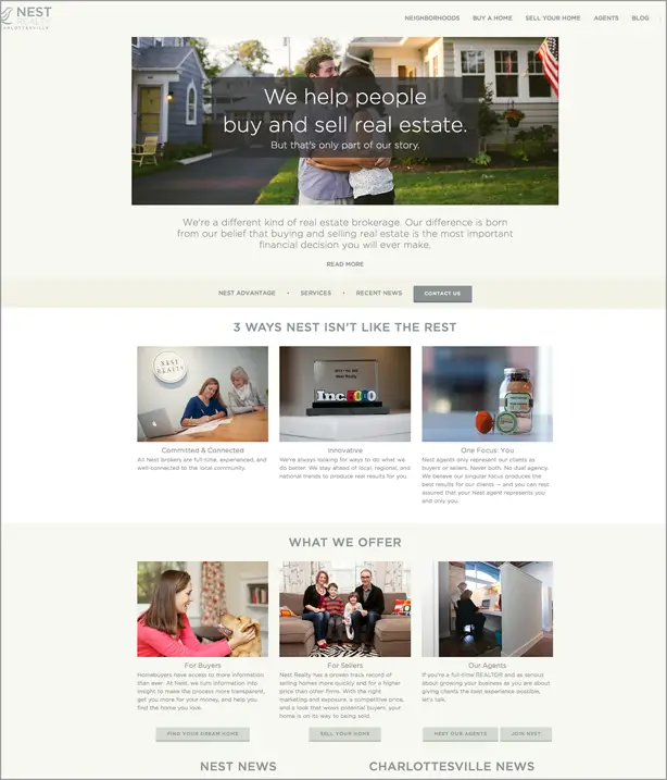 Nest Realty real estate website design