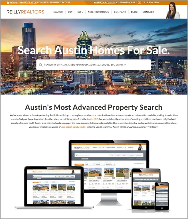 Reilly Realtors real estate website design