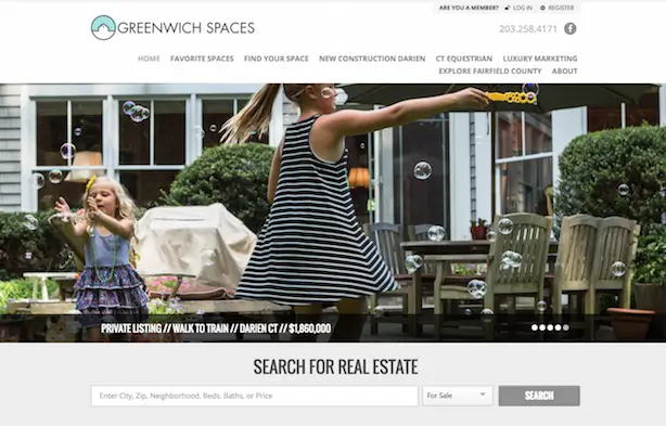 Placester real estate website Greenwich Spaces