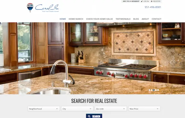 Placester real estate website Carol In REMAX