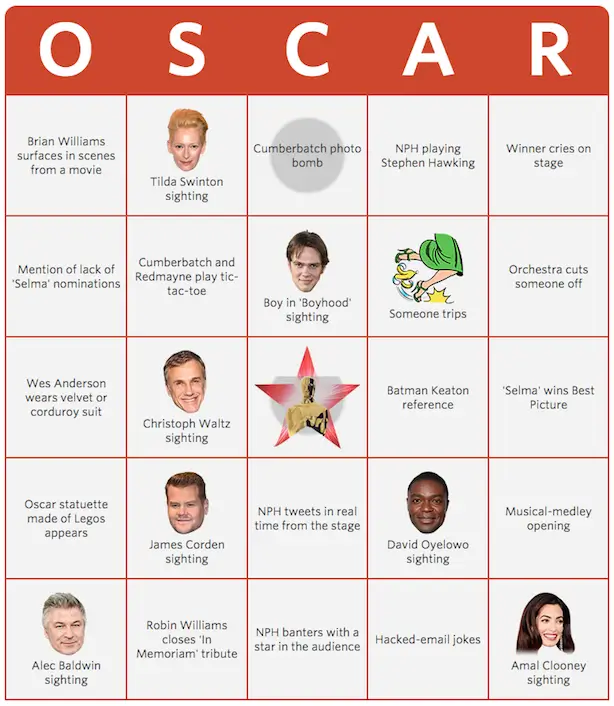 unique real estate marketing wsj oscars bingo