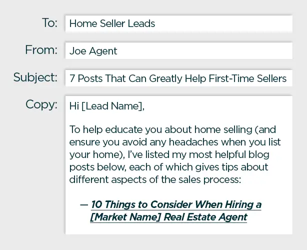 drip real estate email marketing