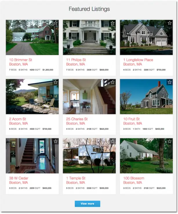 Placester real estate website optimization ideas listings page