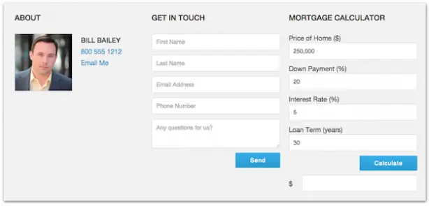 Placester real estate website optimization ideas lead capture form