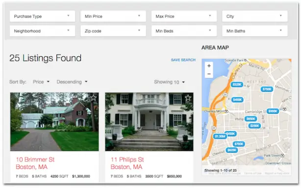 Placester real estate website optimization ideas listings page