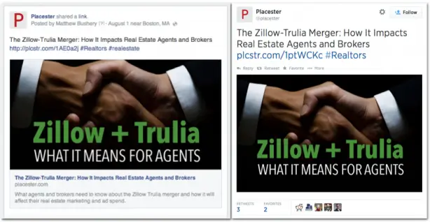 Placester Zillow Trulia Twitter Facebook promotion blog post