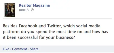 Realtor Magazine Facebook page