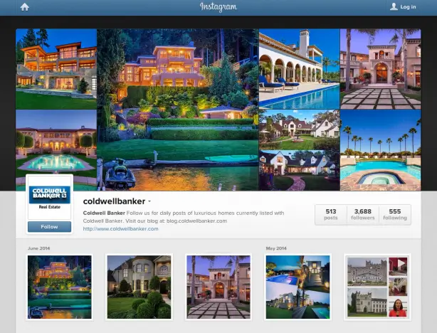 Coldwell Banker's Instagram profile