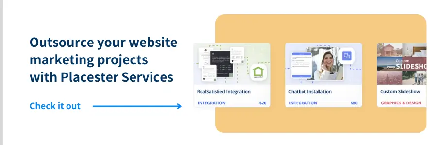 Outsource marketing tast to Placester Creative On-Demand Team Ad